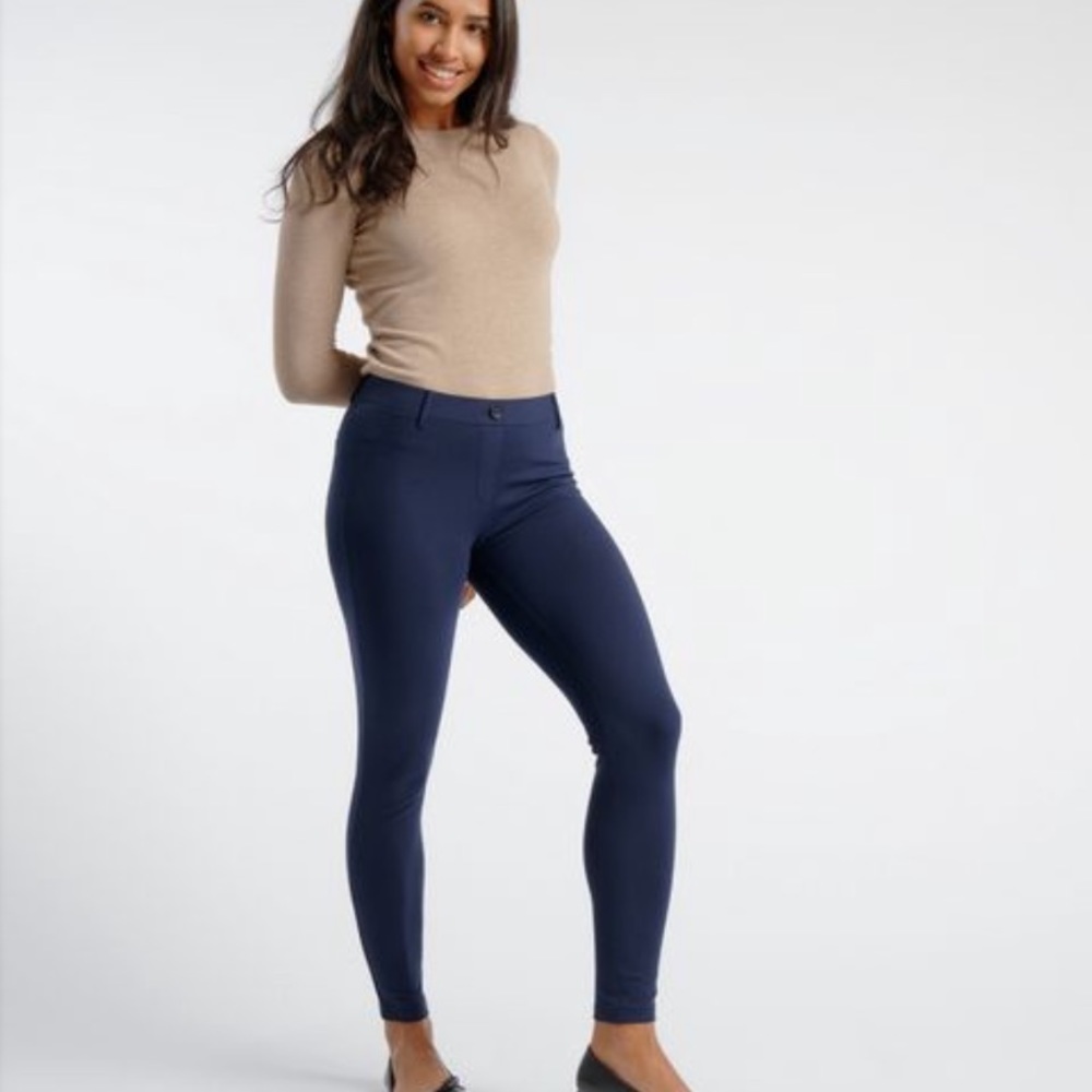 Betabrand XL Long Navy skinny dress yoga pant